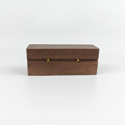 Custom Double Slot Wooden Ring Box