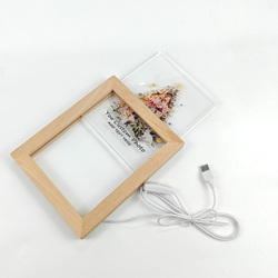 Custom Acrylic Plaque Picture Frame With Light