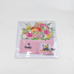 3D Pop Up Floral Box Greeting Card