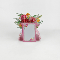 3D Pop Up Floral Box Greeting Card