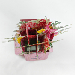 3D Pop Up Floral Box Greeting Card