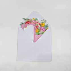 3D Pop Up Floral Box Greeting Card