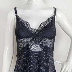 Lace Low Cut Backless Cami Pajama Dress (Model D72)