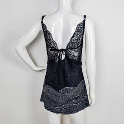 Lace Low Cut Backless Cami Pajama Dress (Model D72)