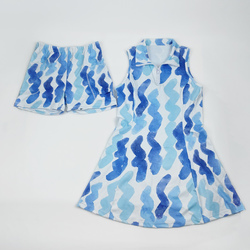 Custom Sleeveless Sport Dress with Zipper Pocket & Inner Shorts