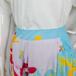 Elastic Waist Pocket Midi Skirt