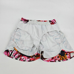 Elastic High Waist Zipper Pocket Active Shorts