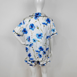 Lapel Pocket Button Short Pajama Sets