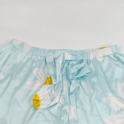 Lapel Ruffle Hem Short Pajama Sets