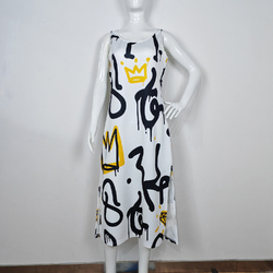 Sleeveless Open Fork Long Dress (Model D08)
