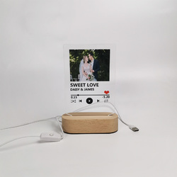 Acrylic Photo Panel with Lighted Stand