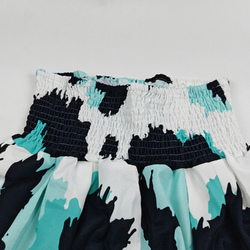 All Over Print Elastic Waist Wide Leg Pants