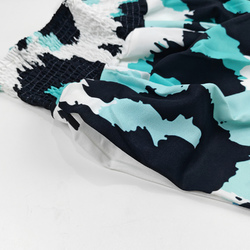 All Over Print Elastic Waist Wide Leg Pants