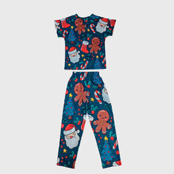 Big Girls' Crew Neck Pajama Set (Model Sets 31)