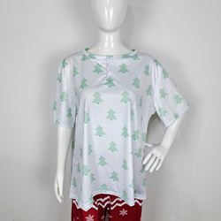 Women's Short Sleeve Pajama Top (Model Sets 17)