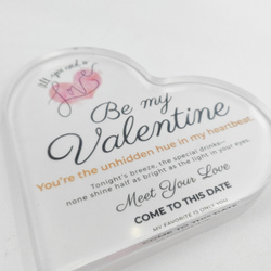 Personalized Heart Shaped Acrylic Plaque