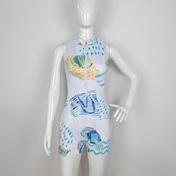 Half-Zip Backless Sport Jumpsuit