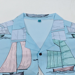 Men's Curved Hem Hawaiian Shirt (Model T87)