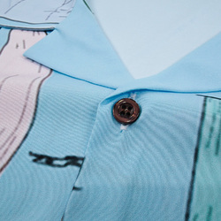 Men's Curved Hem Hawaiian Shirt (Model T87)