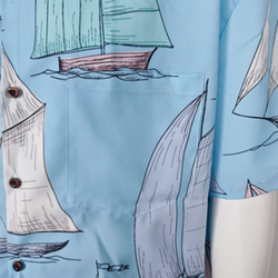 Men's Curved Hem Hawaiian Shirt (Model T87)