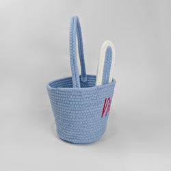 Custom Embroidered Easter Bunny Basket