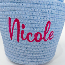 Custom Embroidered Easter Bunny Basket