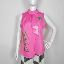 Women's Sleeveless Pleated Sash Top