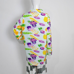 Women's Long Sleeve Curved Hem Shirt ( Model T93 )