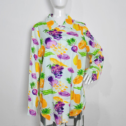 Women's Long Sleeve Curved Hem Shirt ( Model T93 )