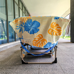 Beach Chair Towel Cover with Side Pockets