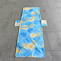Beach Chair Towel Cover with Side Pockets