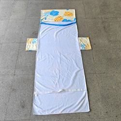 Beach Chair Towel Cover with Side Pockets