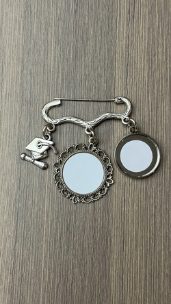Custom Photo Charm Brooch | Ships from USA